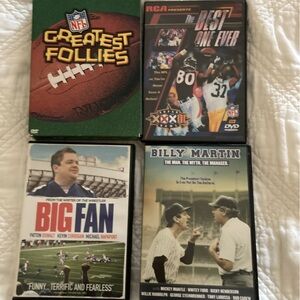 NFL DVD Bundle - Greatest Follies, Best One Ever, Big Fan, Billy Martin